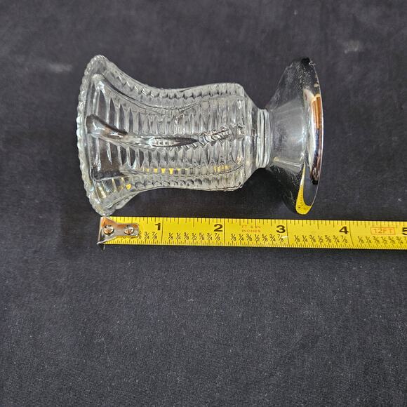 Glass Bud Vase with Silver Base 3.5" Home Decor Accent - Picture 4 of 5